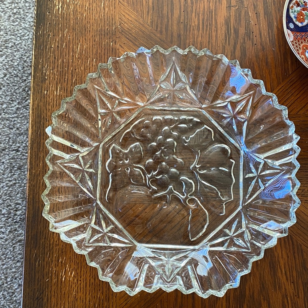 Vintage Federal brand Clear Glass Decorative Bowl. Likely 1940’s